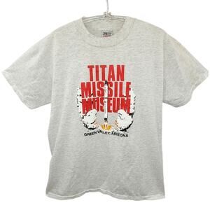 Titan Missile Rocket Tee Vintage 90s Space Museum Graphic‎ Soft Souvenir Shirt